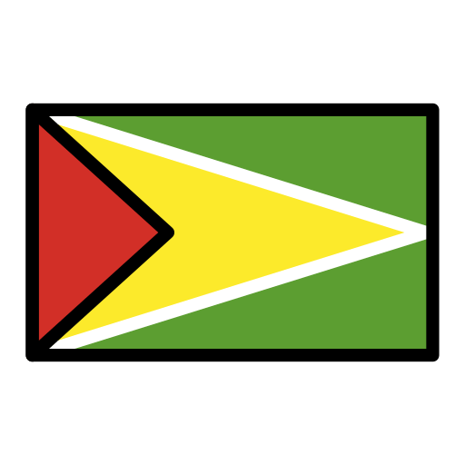 Flag: Guyana as drawn by OpenMoji in 15.1