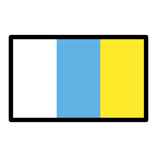 Flag: Canary Islands as drawn by OpenMoji in 15.1