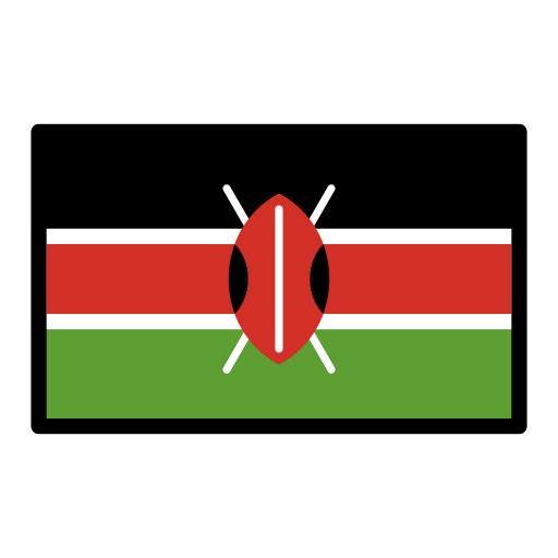 Flag: Kenya as drawn by OpenMoji in 15.1
