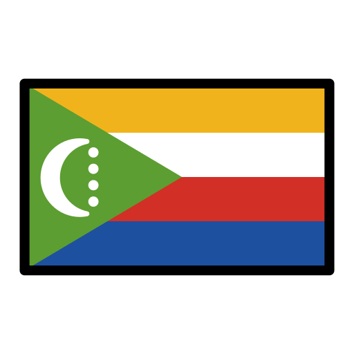 Flag: Comoros as drawn by OpenMoji in 15.1