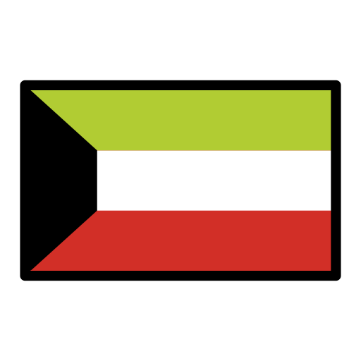 Flag: Kuwait as drawn by OpenMoji in 15.1
