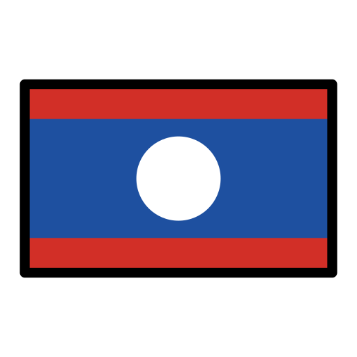 Flag: Laos as drawn by OpenMoji in 15.1