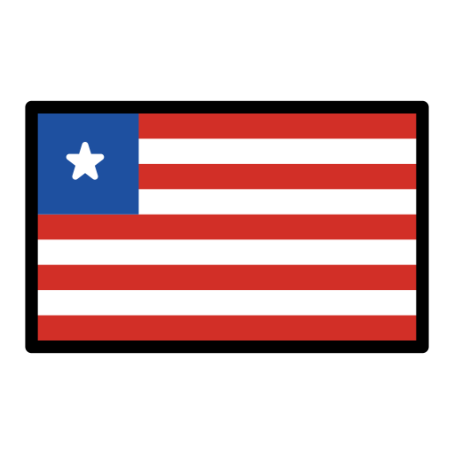 Drapeau : Liberia as drawn by OpenMoji in 15.1