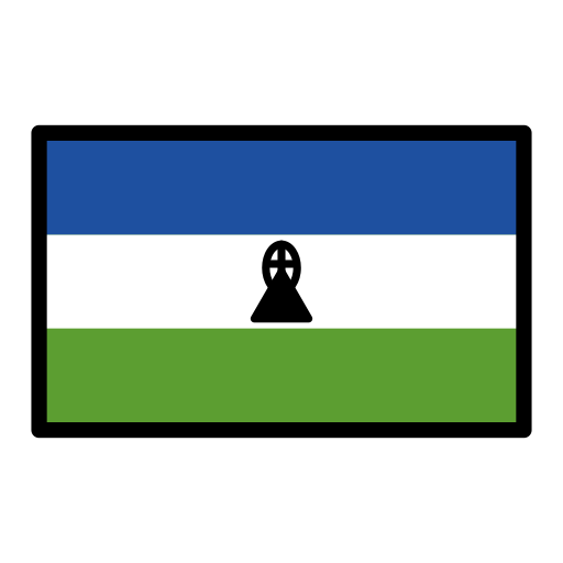 Flag: Lesotho as drawn by OpenMoji in 15.1