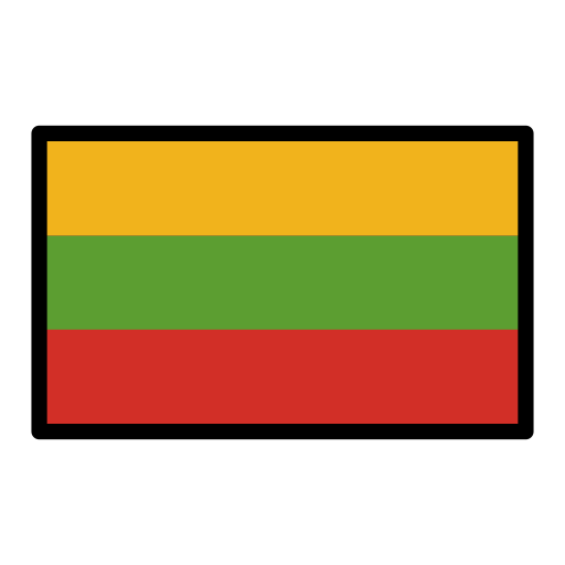 Flag: Lithuania as drawn by OpenMoji in 15.1