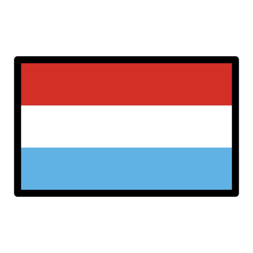 Flag: Luxembourg as drawn by OpenMoji in 15.1