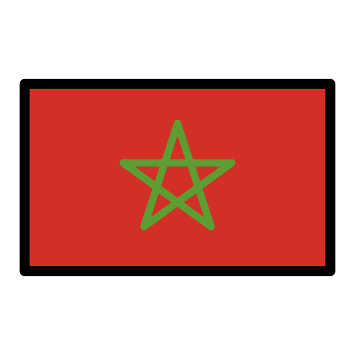 Flag: Morocco as drawn by OpenMoji in 15.1