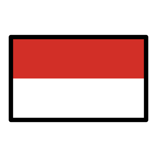Flag: Monaco as drawn by OpenMoji in 15.1