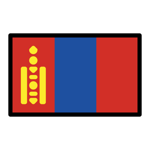 Flag: Mongolia as drawn by OpenMoji in 15.1