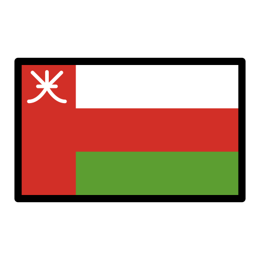Flag: Oman as drawn by OpenMoji in 15.1