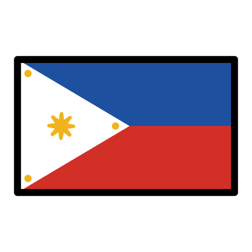Flag: Philippines as drawn by OpenMoji in 15.1