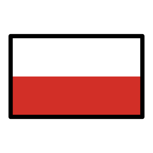 Flag: Poland as drawn by OpenMoji in 15.1