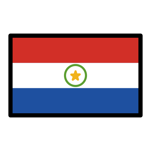 Flag: Paraguay as drawn by OpenMoji in 15.1