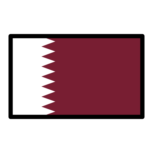 Flag: Qatar as drawn by OpenMoji in 15.1