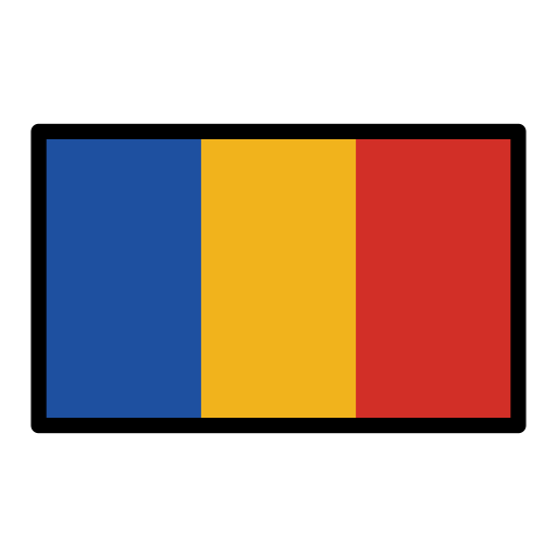 Bandiera: Romania as drawn by OpenMoji in 15.1