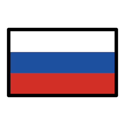 Flag: Russia as drawn by OpenMoji in 15.1
