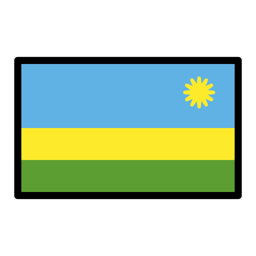 Flag: Rwanda as drawn by OpenMoji in 15.1