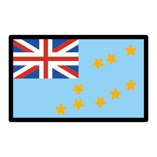 Flagge: Tuvalu as drawn by OpenMoji in 15.1