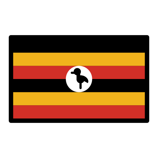 Flag: Uganda as drawn by OpenMoji in 15.1