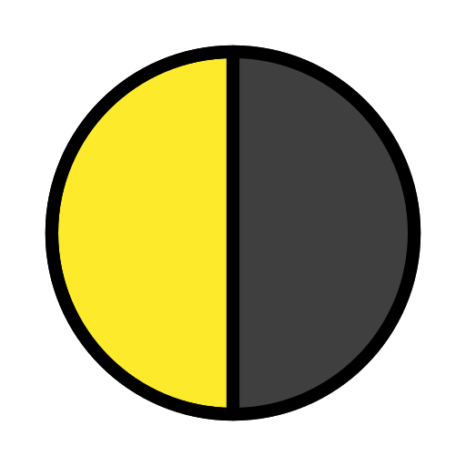 Ultimo Quarto Di Luna as drawn by OpenMoji in 15.1