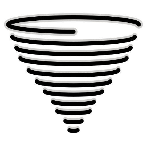 Tornado as drawn by OpenMoji in 15.1