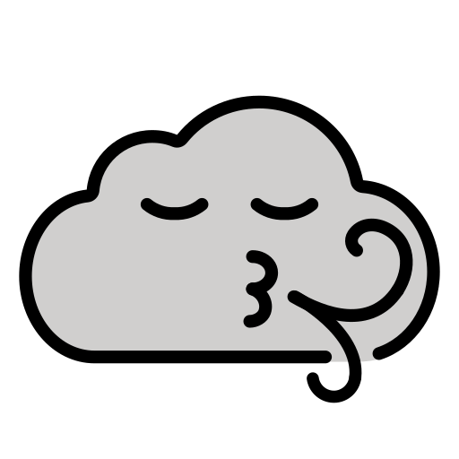 Wind Face as drawn by OpenMoji in 15.1