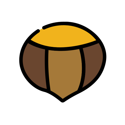 Chestnut as drawn by OpenMoji in 15.1