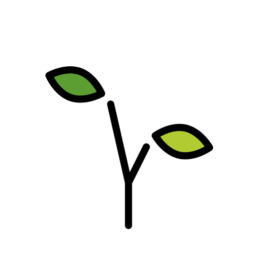 Seedling as drawn by OpenMoji in 15.1