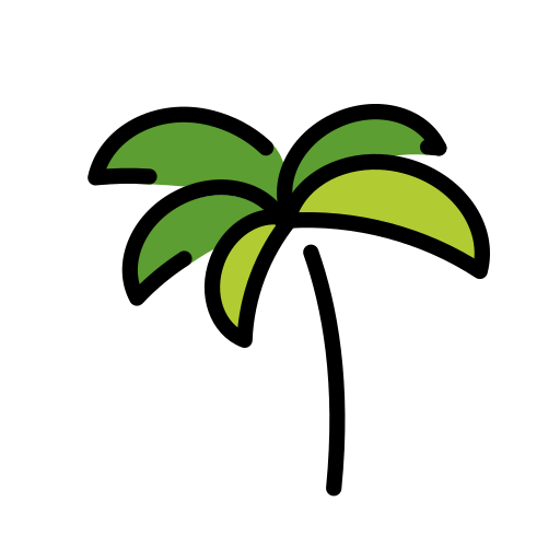 Palm Tree as drawn by OpenMoji in 15.1