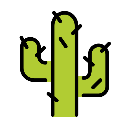 Cactus as drawn by OpenMoji in 15.1