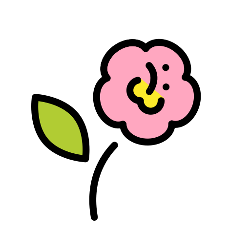 Hibiscus as drawn by OpenMoji in 15.1
