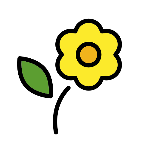 Blossom as drawn by OpenMoji in 15.1