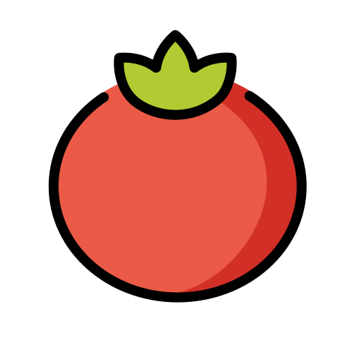 Tomato as drawn by OpenMoji in 15.1
