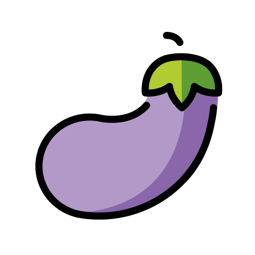 Eggplant as drawn by OpenMoji in 15.1