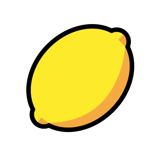 Lemon as drawn by OpenMoji in 15.1