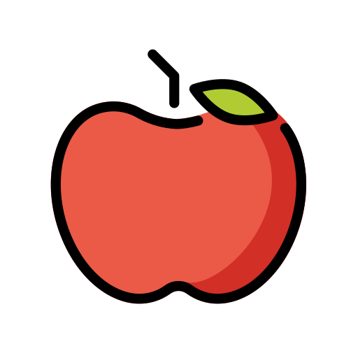 Red Apple as drawn by OpenMoji in 15.1