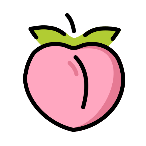 Peach as drawn by OpenMoji in 15.1