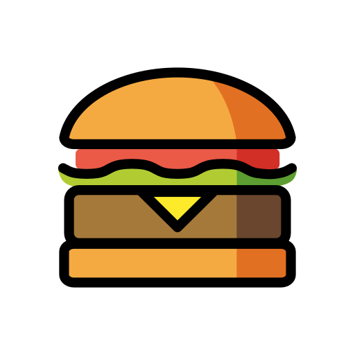 Hamburger as drawn by OpenMoji in 15.1