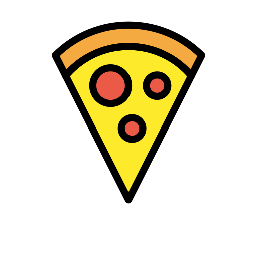 Pizza as drawn by OpenMoji in 15.1