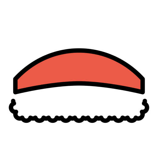 Sushi as drawn by OpenMoji in 15.1