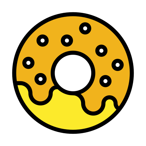 Doughnut as drawn by OpenMoji in 15.1