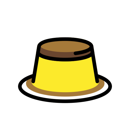 Custard as drawn by OpenMoji in 15.1
