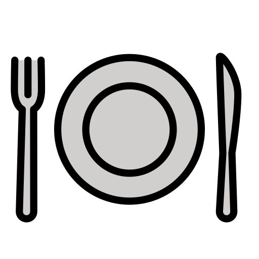 Piatto E Posate as drawn by OpenMoji in 15.1