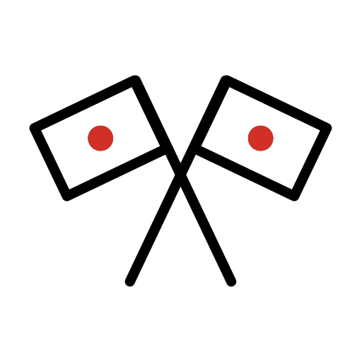 Crossed Flags as drawn by OpenMoji in 15.1