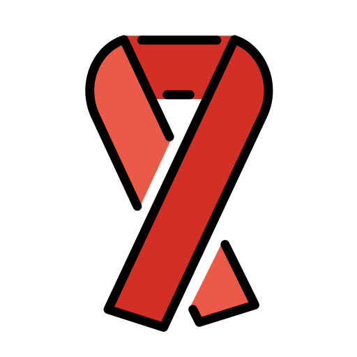 Reminder Ribbon as drawn by OpenMoji in 15.1