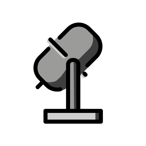 Studio Microphone as drawn by OpenMoji in 15.1