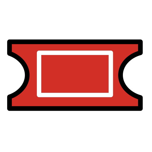 Eintrittskarten as drawn by OpenMoji in 15.1