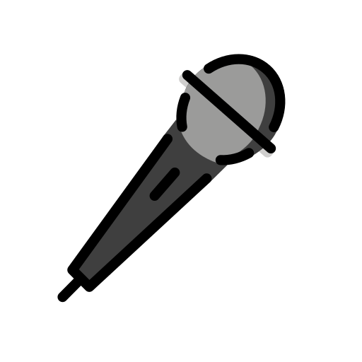 Microfono as drawn by OpenMoji in 15.1
