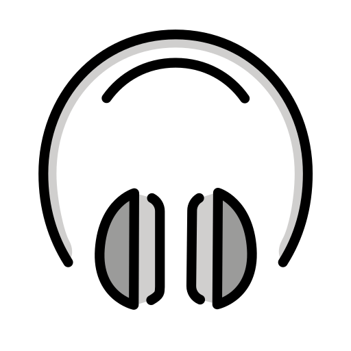 Headphone as drawn by OpenMoji in 15.1