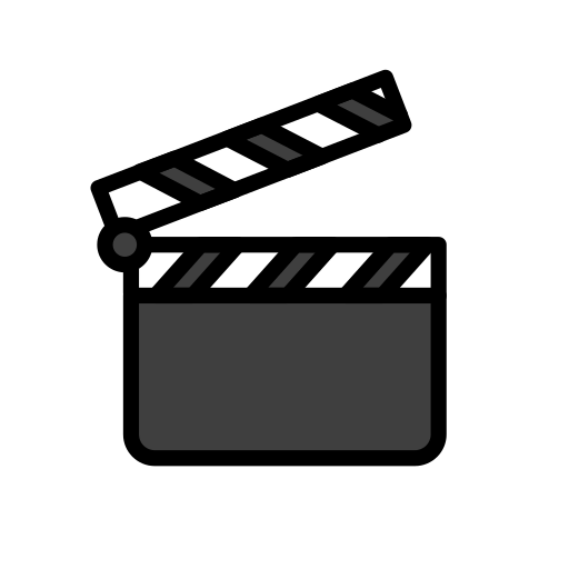 Clapper Board as drawn by OpenMoji in 15.1